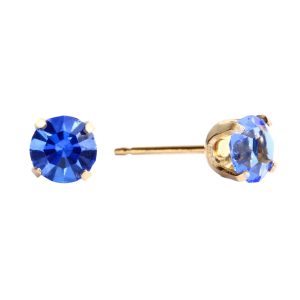 5mm September Sapphire Gold Plated over Surgical Stainless Steel
