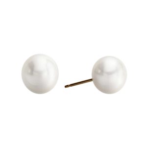 7mm White Pearl Gold Plated over Surgical Stainless Steel