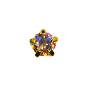 3mm Regular Light Rose Shimmer Gold Plated over Surgical Stainless Steel