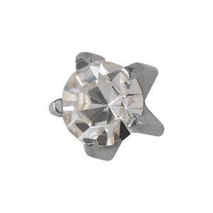 Large April Crystal Tiffany Surgical Stainless Steel