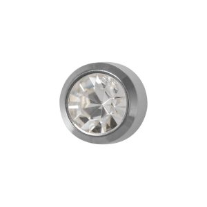 Regular April Crystal Bezel Surgical Stainless Steel