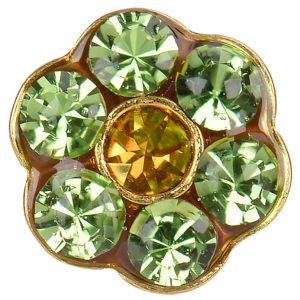 Super Maxxi Peridot/Topaz Daisy Gold Plated over Surgical Stainless Steel