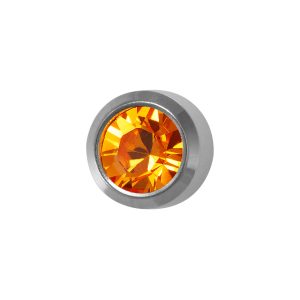 Regular November Topaz Bezel Surgical Stainless Steel