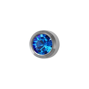 Mini September Sapphire Bezel Surgical Stainless Steel