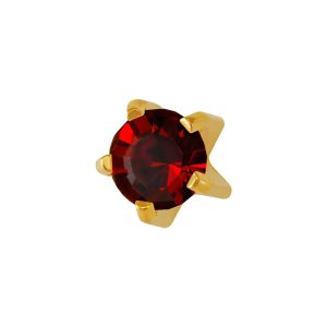 Regular January Garnet Tiffany Gold Plated over Surgical Stainless Steel