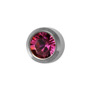 Regular February Amethyst Bezel Surgical Stainless Steel