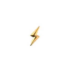Lightning Bolt Gold Plated over Surgical Stainless Steel