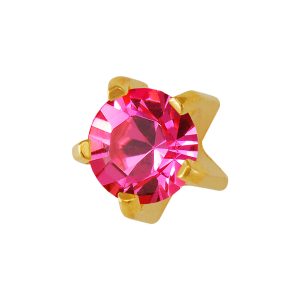 Large October Rose Tiffany Gold Plated over Surgical Stainless Steel