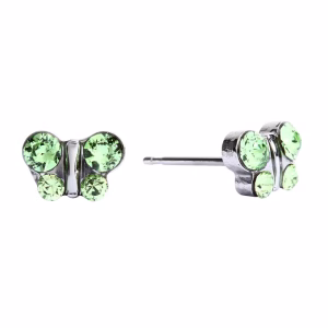 August Peridot Butterfly Surgical Stainless Steel
