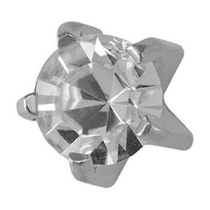 Super Maxxi 6mm Cubic Zirconia Surgical Stainless Steel