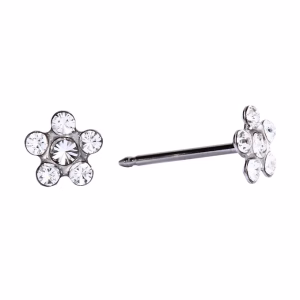 April Crystal Daisy Surgical Stainless Steel