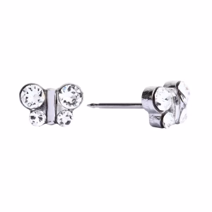 April Crystal Butterfly Surgical Stainless Steel