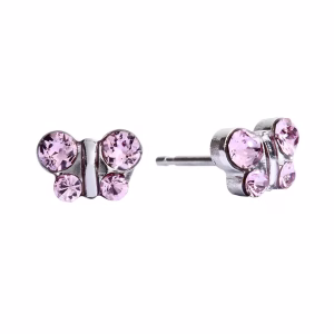 June Alexandrite Butterfly Surgical Stainless Steel